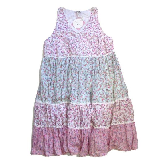 NWT LoveShackFancy x Target Camille in Pink Floral Sleeveless Midi Dress XXS - Picture 1 of 4